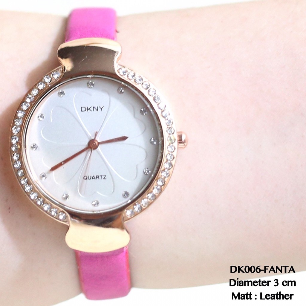 Jam tangan wanita DKNY tali kulit wanita remaja grosir ecer termurah  DK006