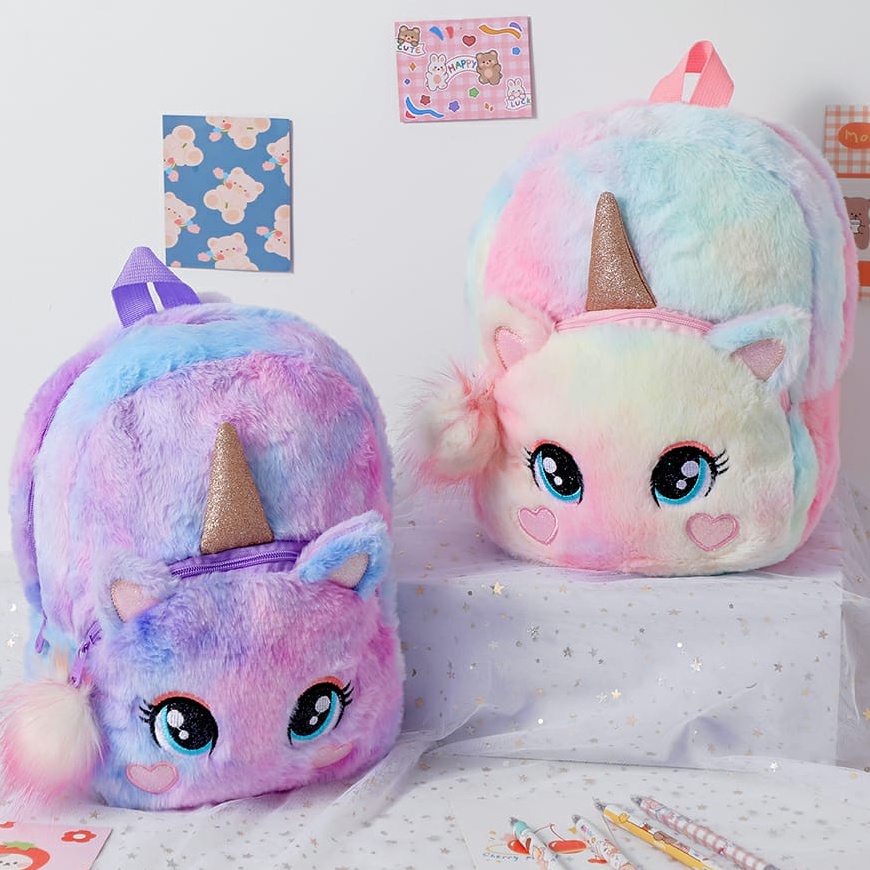 TERLENGKAP Tas Unicorn Tas Blingberry Original Tas Blingberry Paud, TK, Tas Bulu, Tas Sekolah Anak PAUD Unicorn bulu, tas unicorn bulu tas kucing bulu tas jalan anak perempuan kitty tas caticorn kado ultah anak kado unicorn