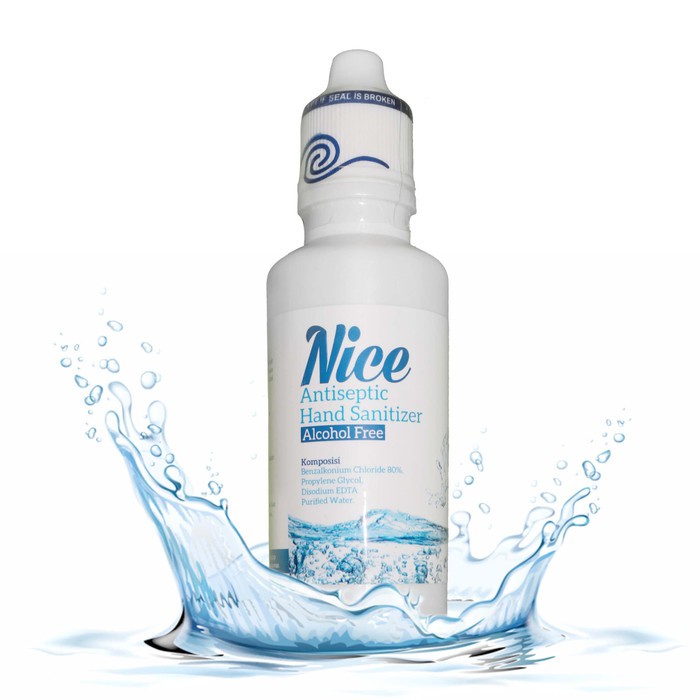 NHS 120 ml NICE hand sanitizer alcohol free antiseptic aman BPOM non