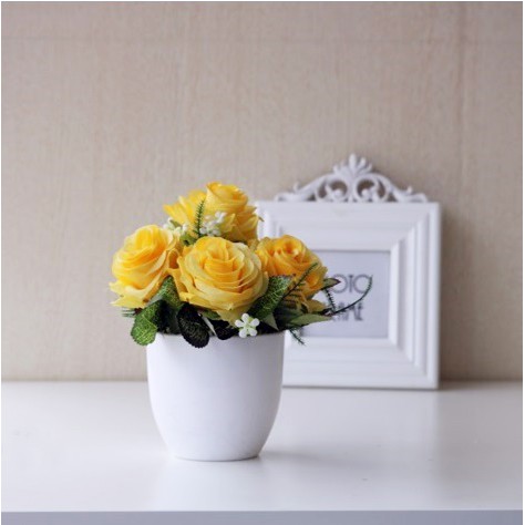 Swopply PT22 PT23 Pot Tanaman Hias Bunga Hias Plastik Ornamen Pot Bongsai Artificial Flower Decoration