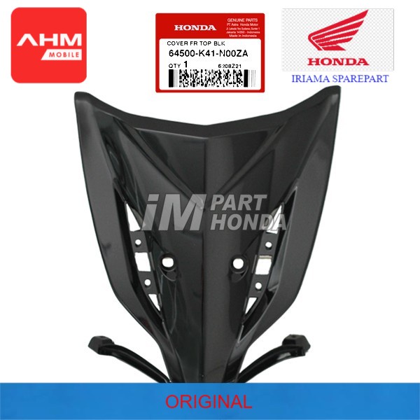" 64500-K41-N00ZA Cover Front Panel Tameng Depan New Supra X 125 Fi Hitam Glossy "