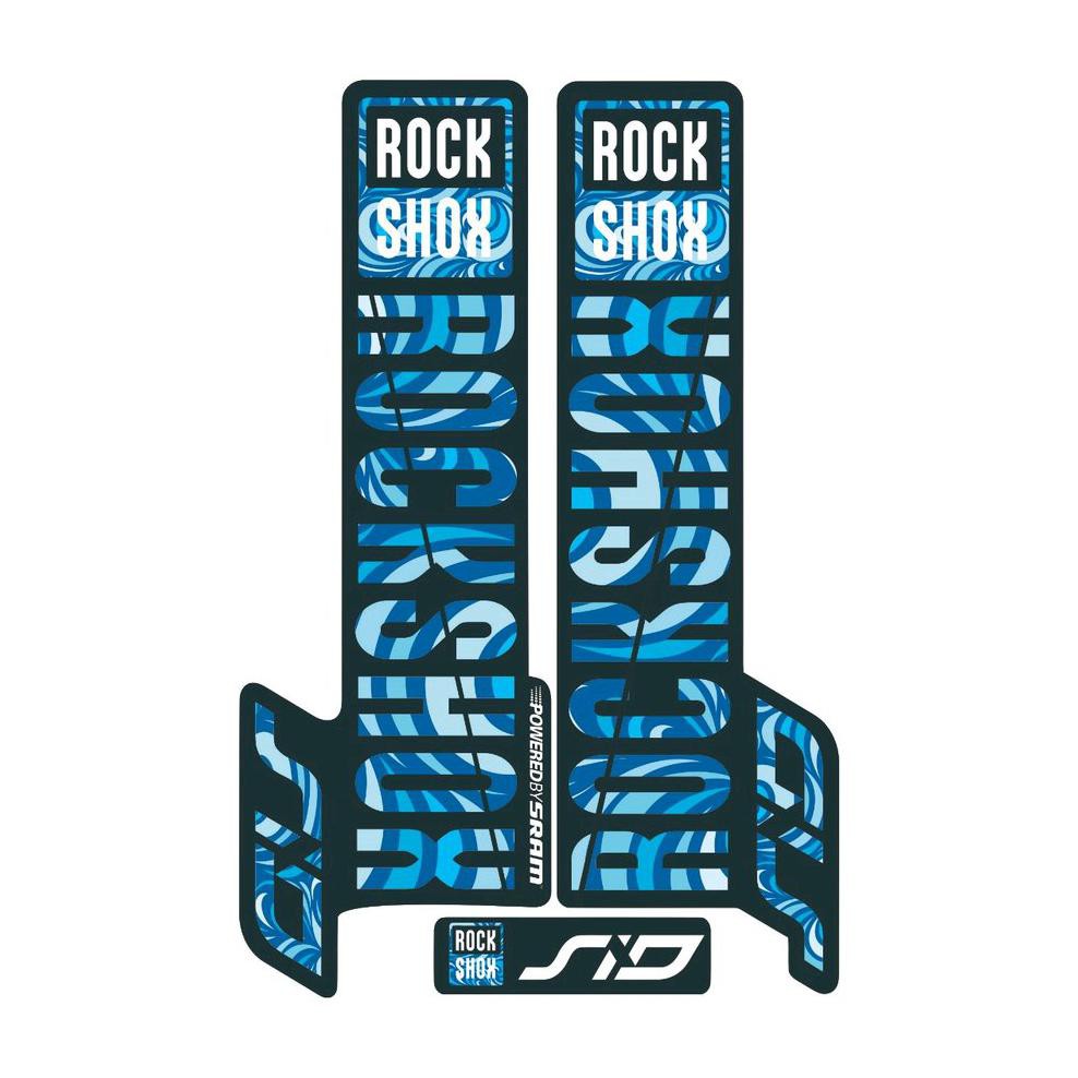 decal fork rockshox blue stiker fork
