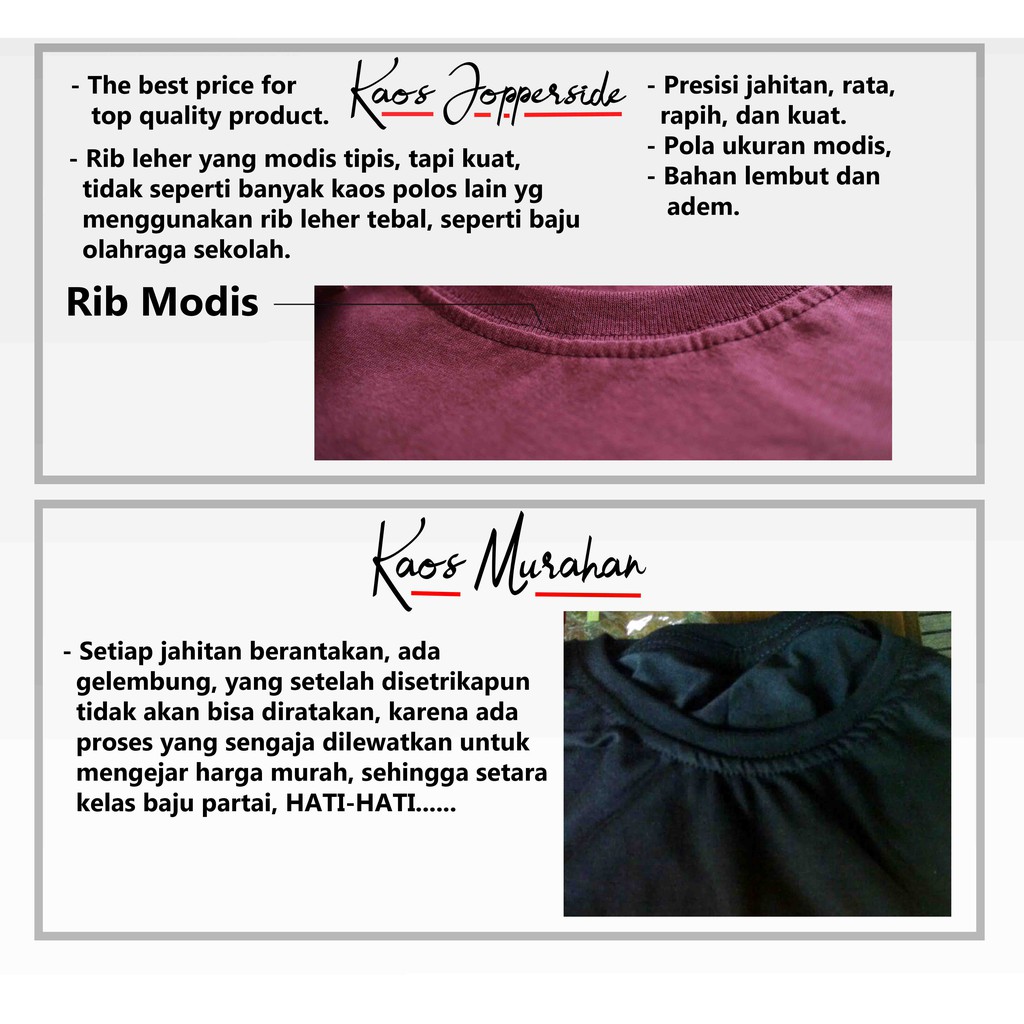 JOPPERSIDE T SHIRT KAOS DISTRO POLOS PRIA ORIGINAL PREMIUM TS17