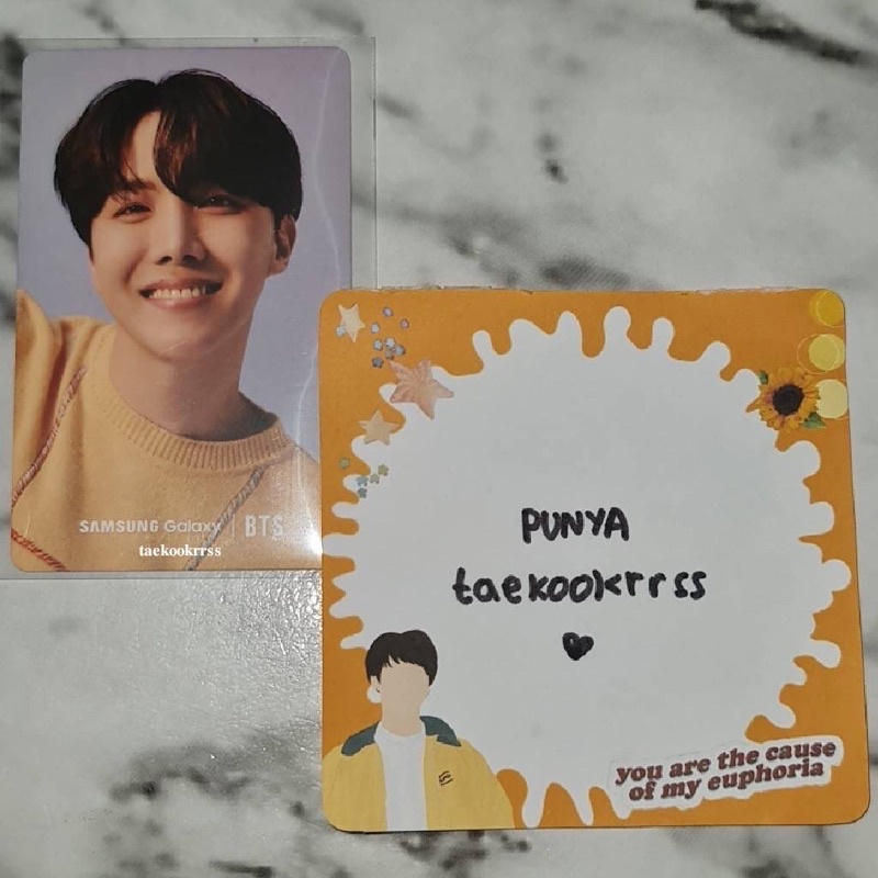 BTS x Samsung Photocard S21 Jhope (PC BTS Samsung) (PC Samsung S21) (PC Samsung Jung Hoseok) (PC Sam