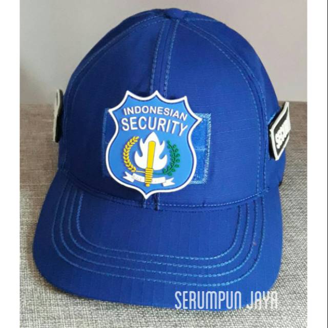 TOPI INDONESIAN SECURITY - TOPI INDONESIAN SECURITY 3 PATCH VELCRO BIRU