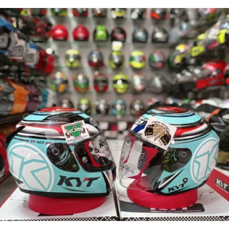 HELM COUPLE KYT R10 AQUA MARINE | KYT KYOTO AQUA MARINE SNI/DOT ORGINAL KYT