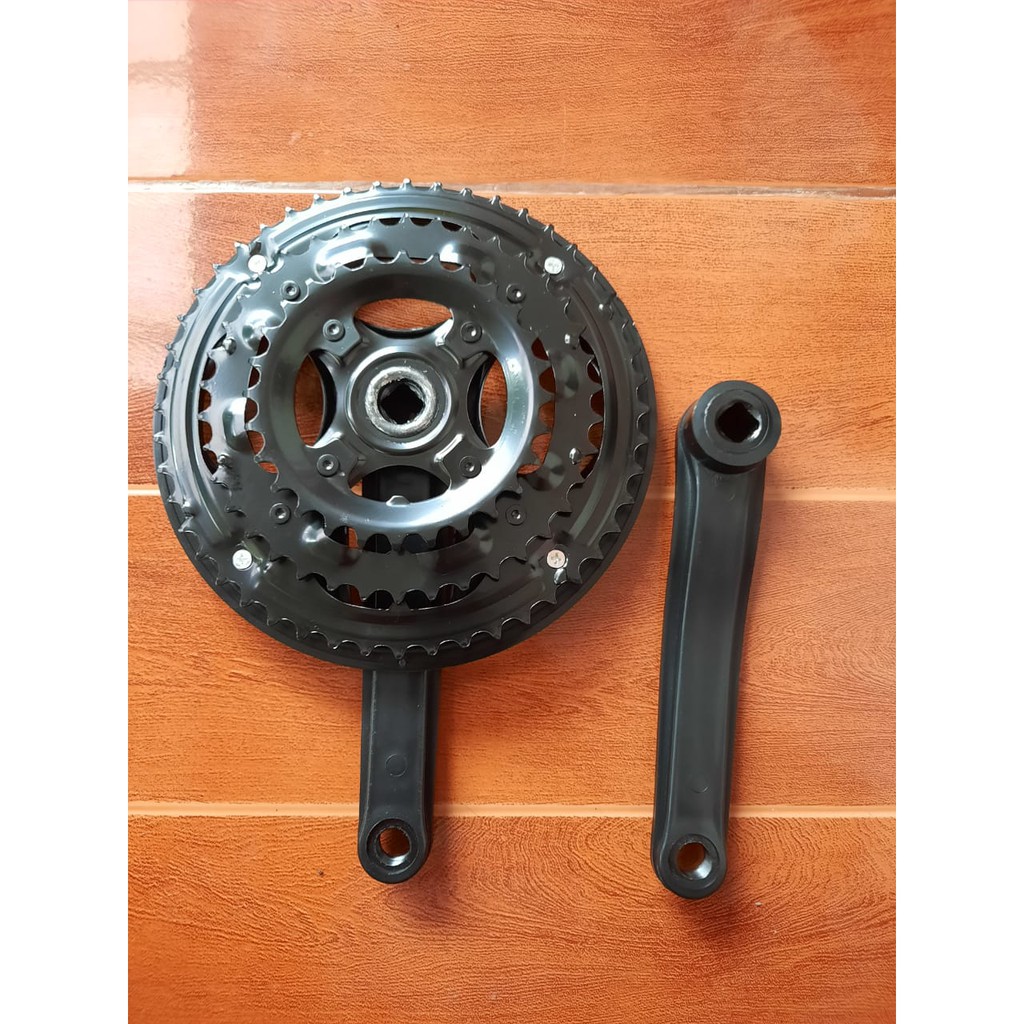 TERMURAH!!! Crank Sepeda 3 Susun / TURANZA Hitam / Realpict