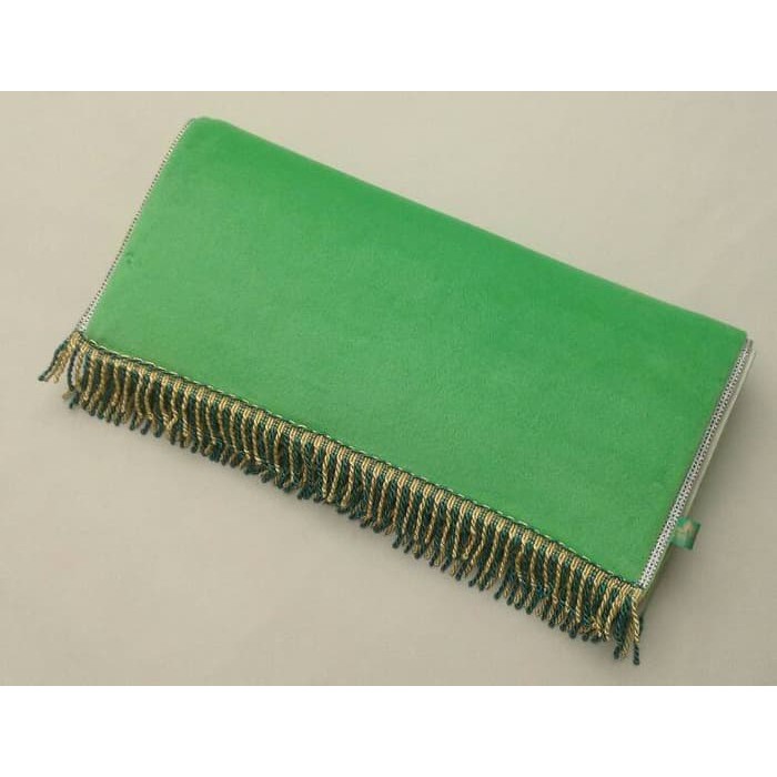 Sajadah Polos busa bulu Hijau Terbaru