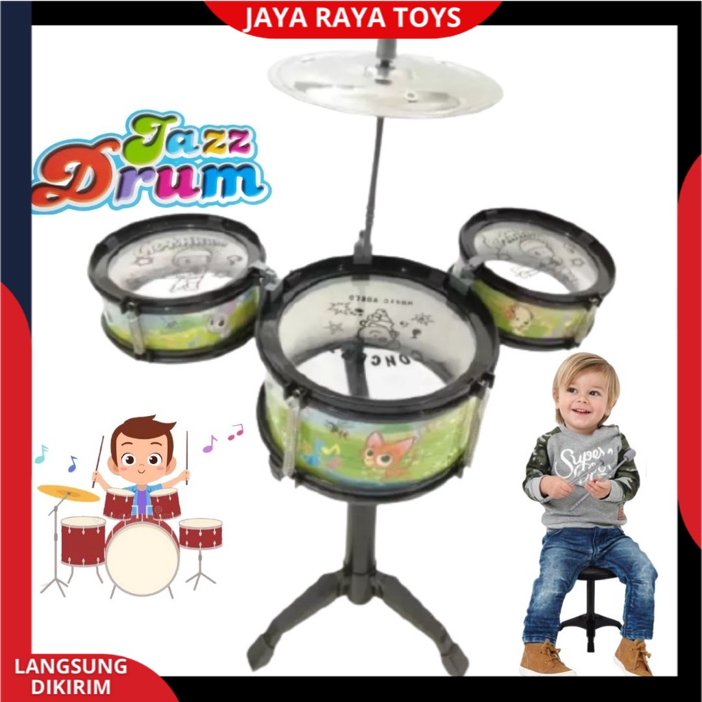 Mainan Edukasi Alat Music Drum Dram Mini Jazz Set Mainan Anak Murah