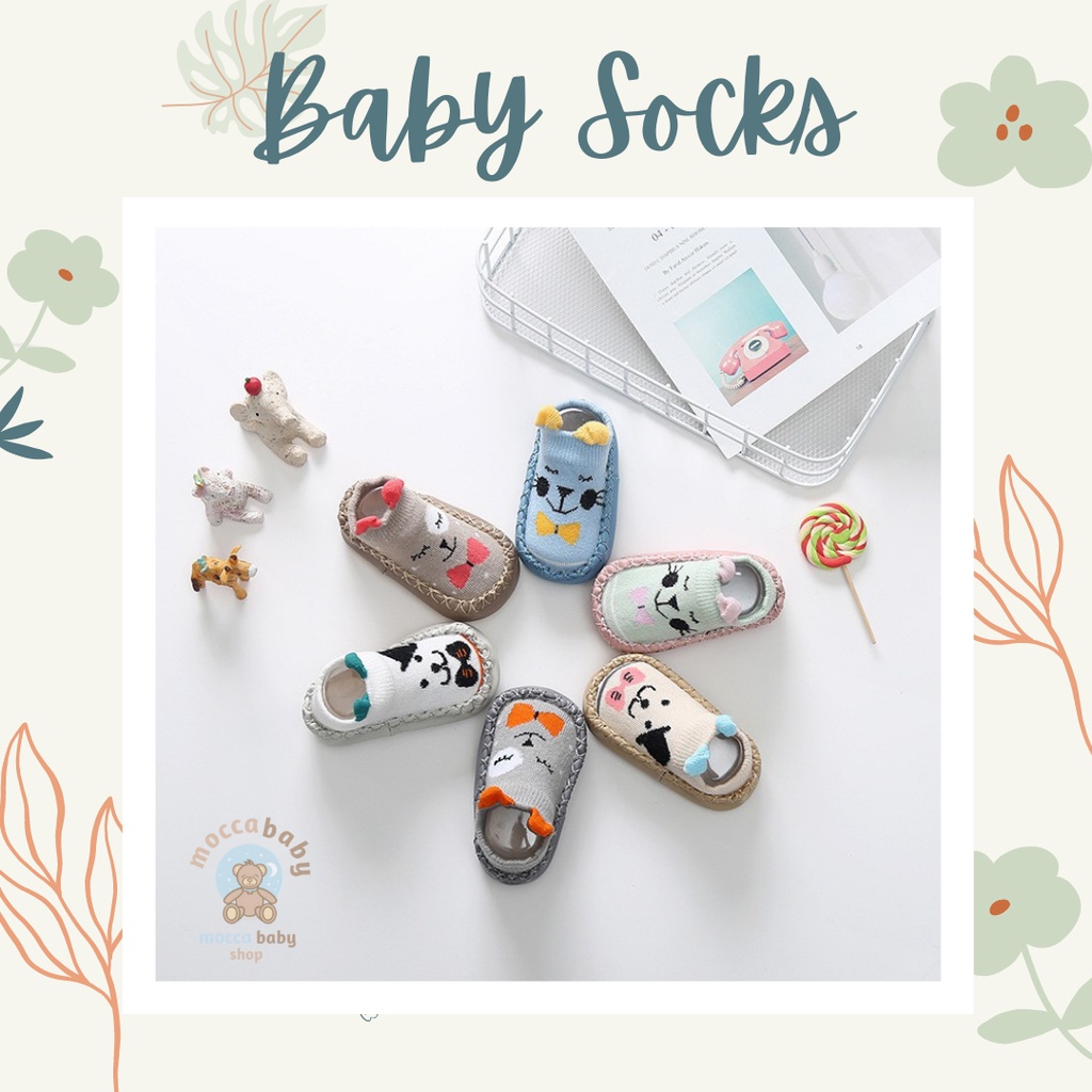 MBSS SEPATU PREWALKER ANTI SLIP BAYI KARAKTER ANIMAL CUTE / SEPATU KAOS KAKI KOREA FASHIONABLE / cutie cat