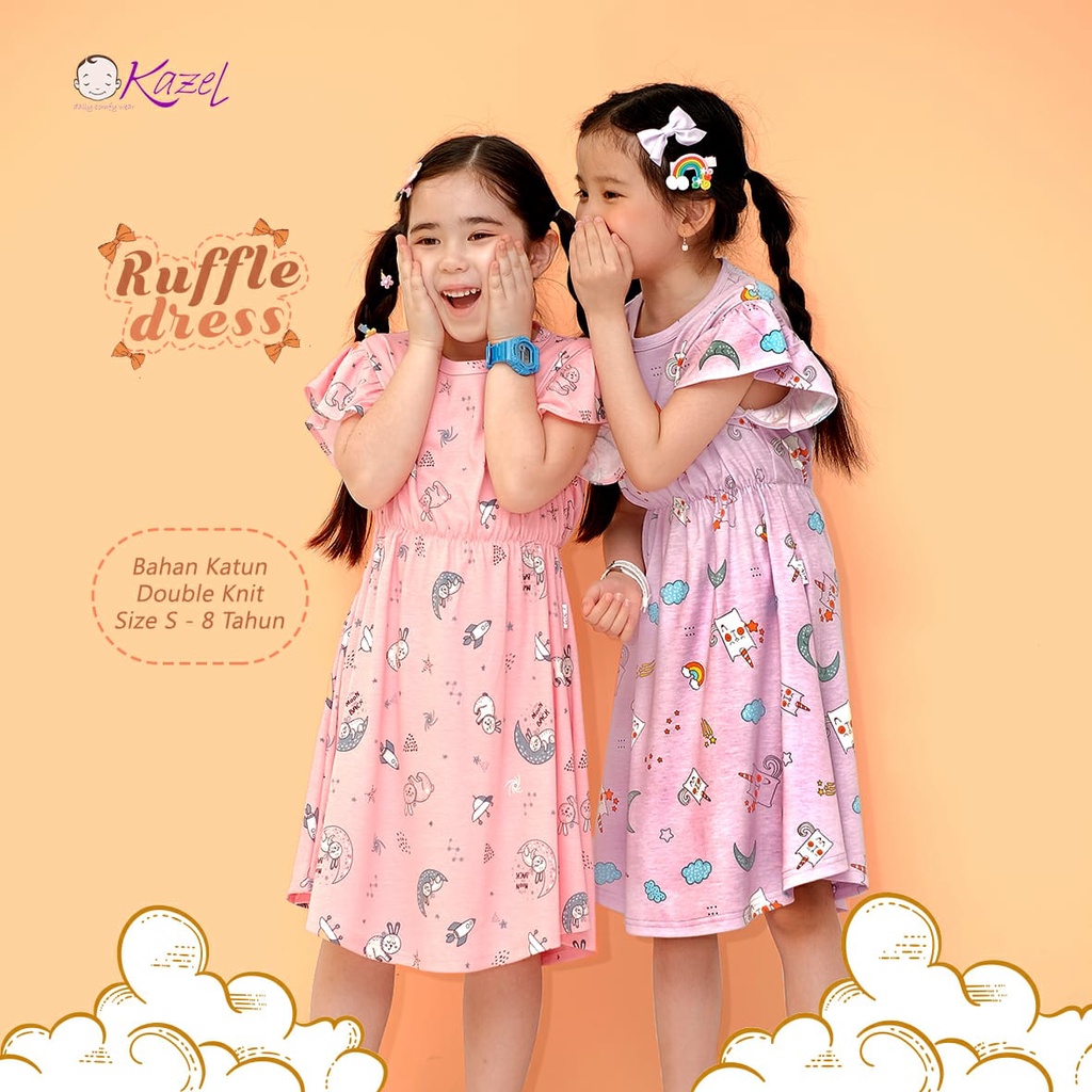 Kazel x Zebe Ruffle Dress