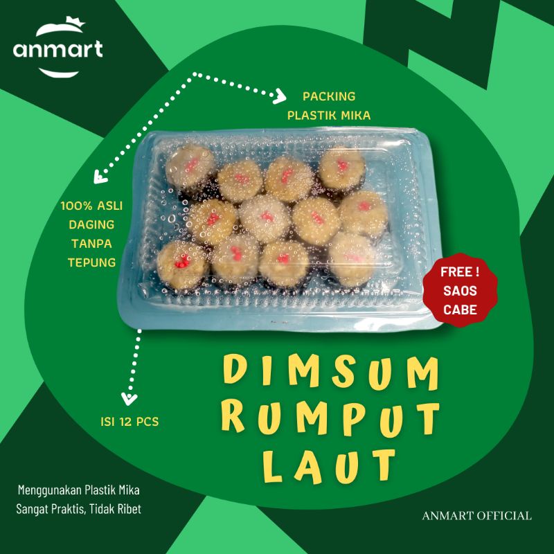 

1 Pack Dimsum Rumput Laut isi 12pcs | Frozen Food | Sayur Online | ANMART