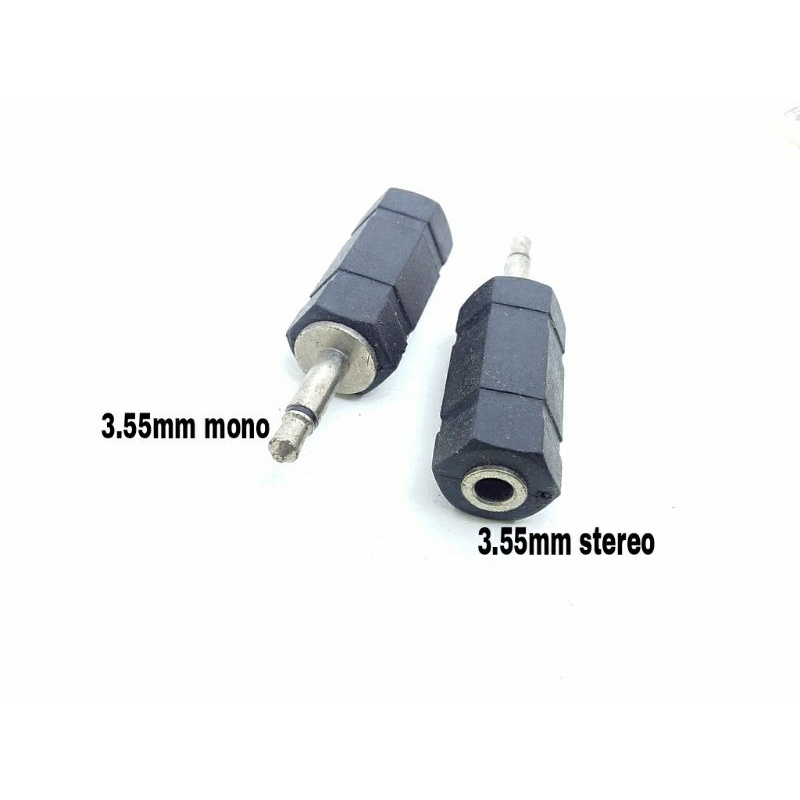 Adapter mono to stereo - mono ke earphone headset dan headphone stereo cocok untuk walkman dan tape yang menggunakan socket mono