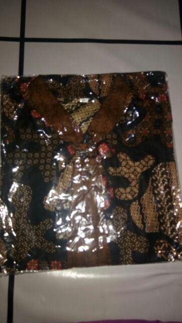 Tey-17 Batik Wanita Asj Sa Hrb026 Kenongo Kemeja Tosca Pendek