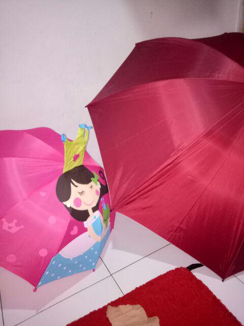 Jktumbrella - Payung Tongkat Golf Polos Warna (plus Sarung) - 76001