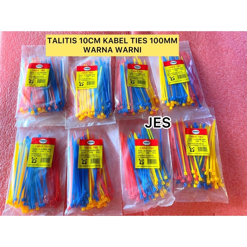 TALITIS 10CM KABEL TIES 100MM WARNA WARNI