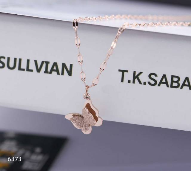 100% Kalung Butterfly Titanium asli anti karat KT-10