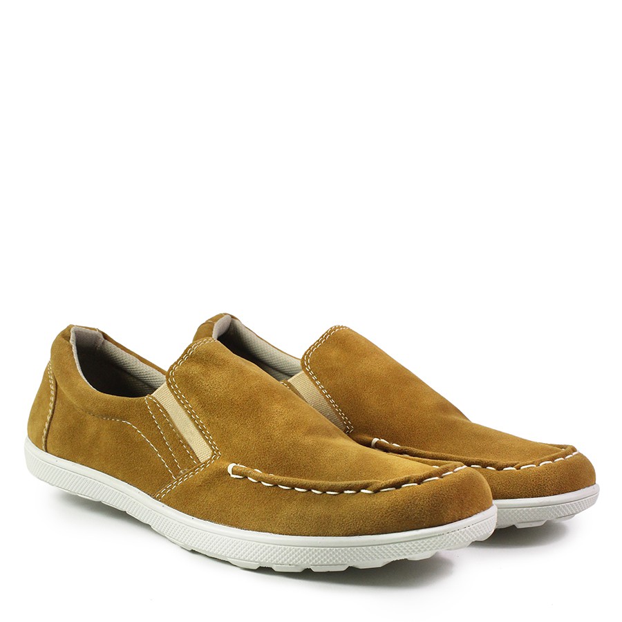 MS SHOP - BAYAR DITEMPAT - Sepatu Selop Kickers Askos TAN Formal Pria Kasual Kondangan Slip On Keren