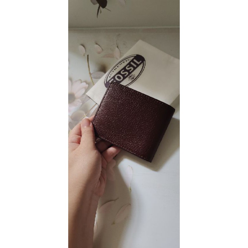 SALE 475,000 DOMPET PRIA FOSSIL TYLER BIFOLD DARKBROWN RFID