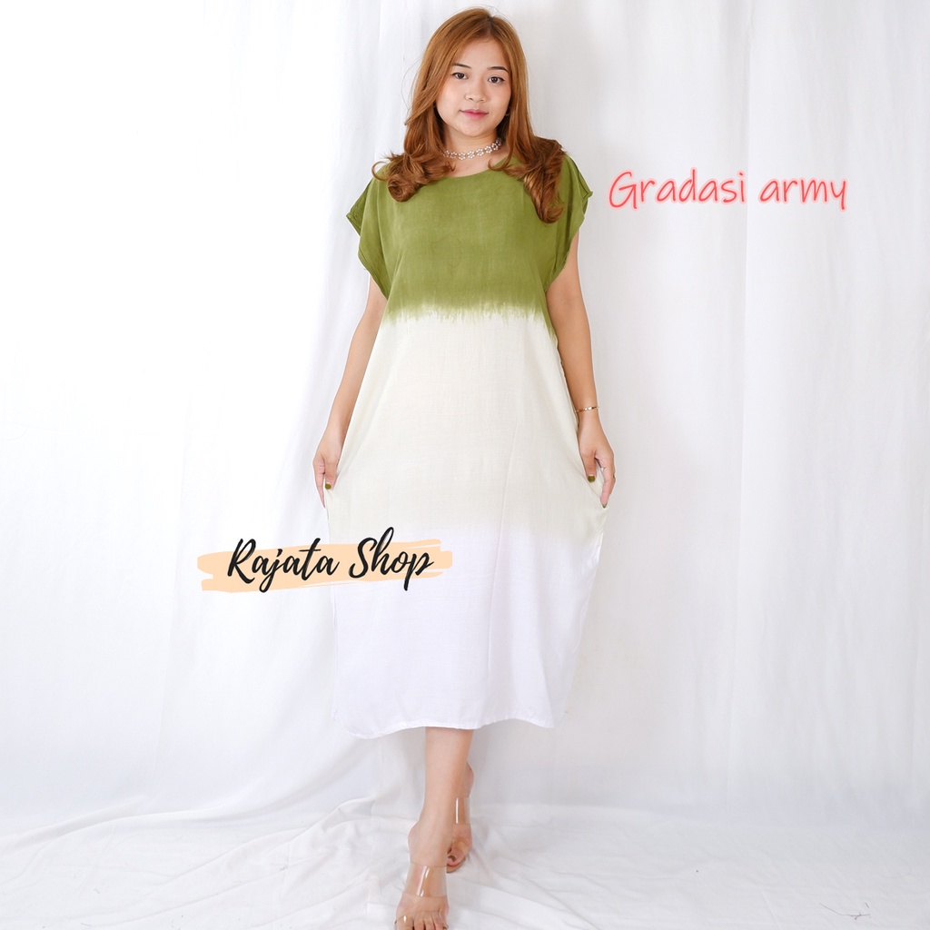 DASTER BALI NON BUSUI JUMBO XXL-XXL GRADASI ARMY