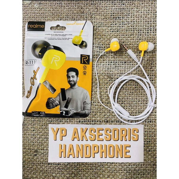 Handsfree Headset Earphone REALME R-111 dan REALME BUDS