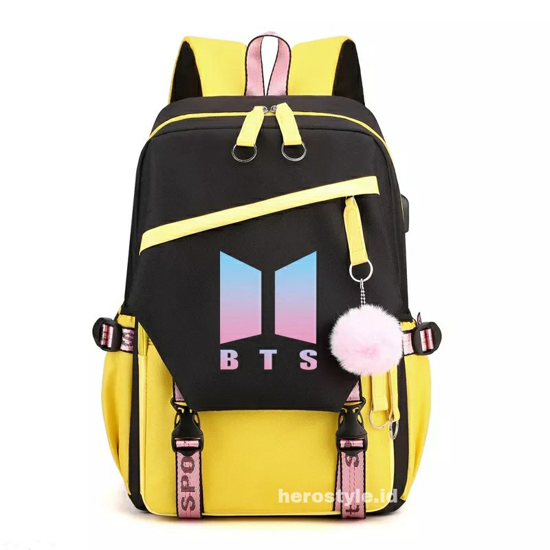 Tas Ransel Wanita korean style BT21 Baru Populer 2022 Tas Ransel Sekolah SMP SMA Ukuran Besar Tas Punggung Backpack Murah Tas Ransel Korea Tas Ransel BTS