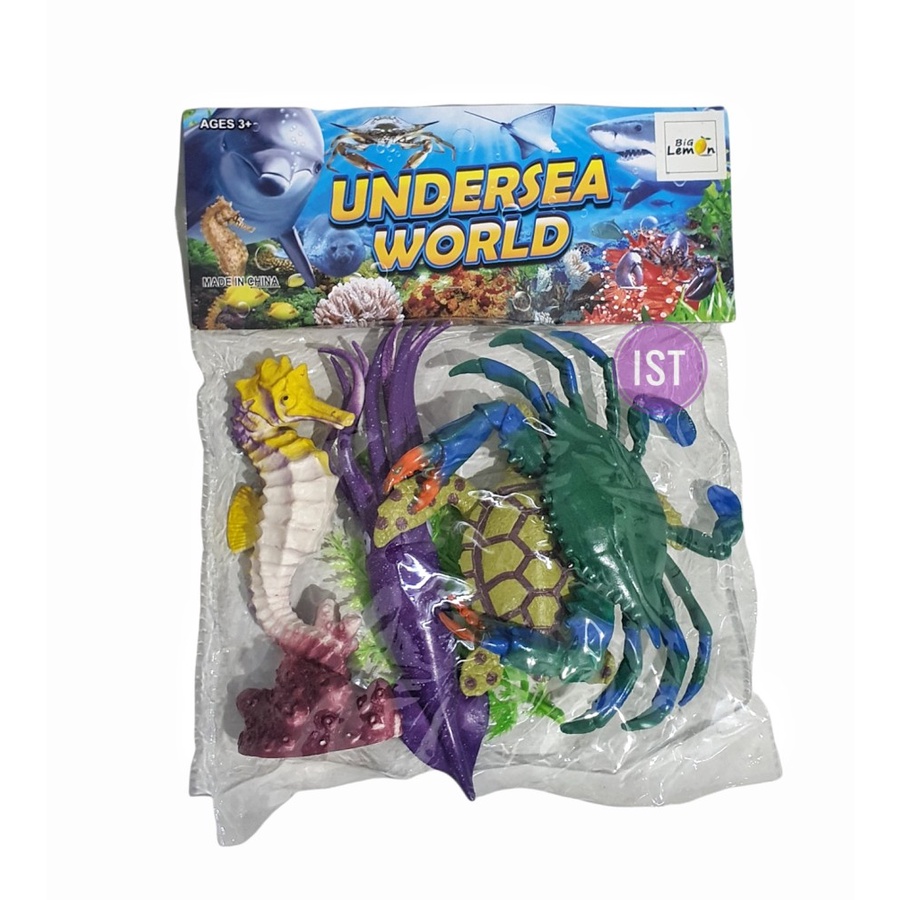 MWN Mainan Binatang Laut Undersea World Besar 4 pcs 3672