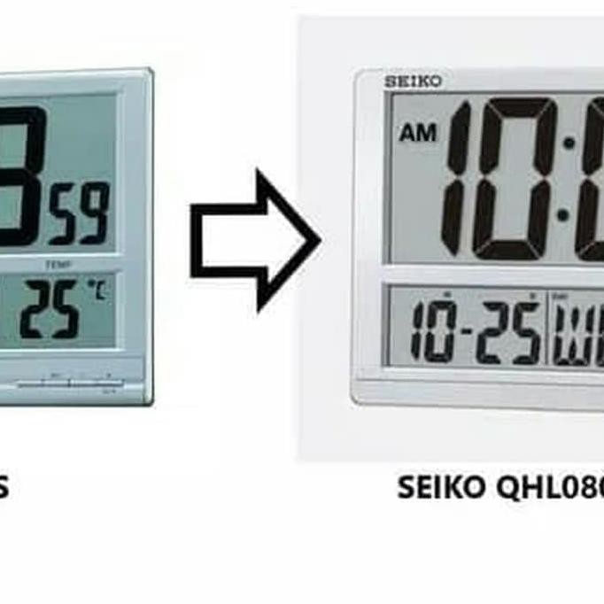 Jam Dinding Digital Seiko Original