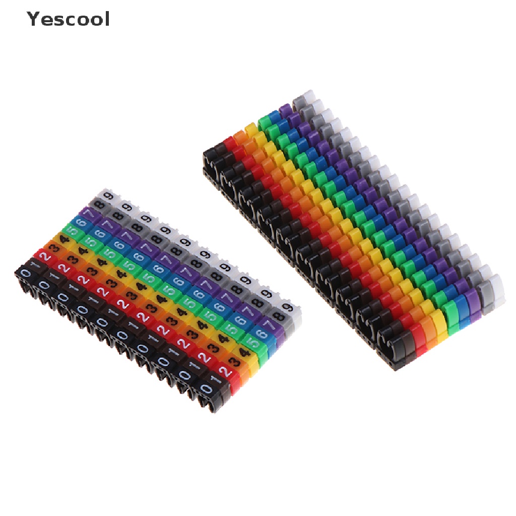 Yescool Label Penanda Angka Tipe C Warna-Warni Untuk Kabel 1.5 / 2.5 / 4 / 6mm2