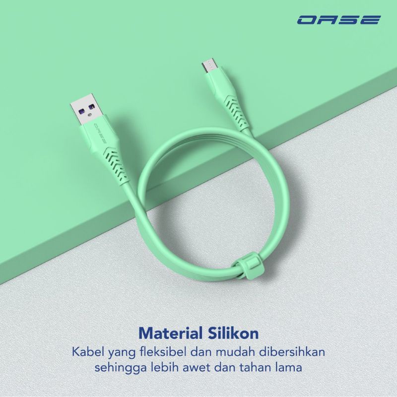 KABEL DATA TYPE C FAST CHARGING 3A 100CM OASE DM-C6C GARANSI 3 BULAN