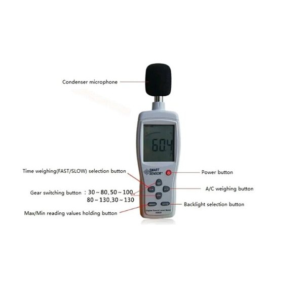 Alt ukur kebisingan Digital Accurate Sound pressure Level db Decibel Meter