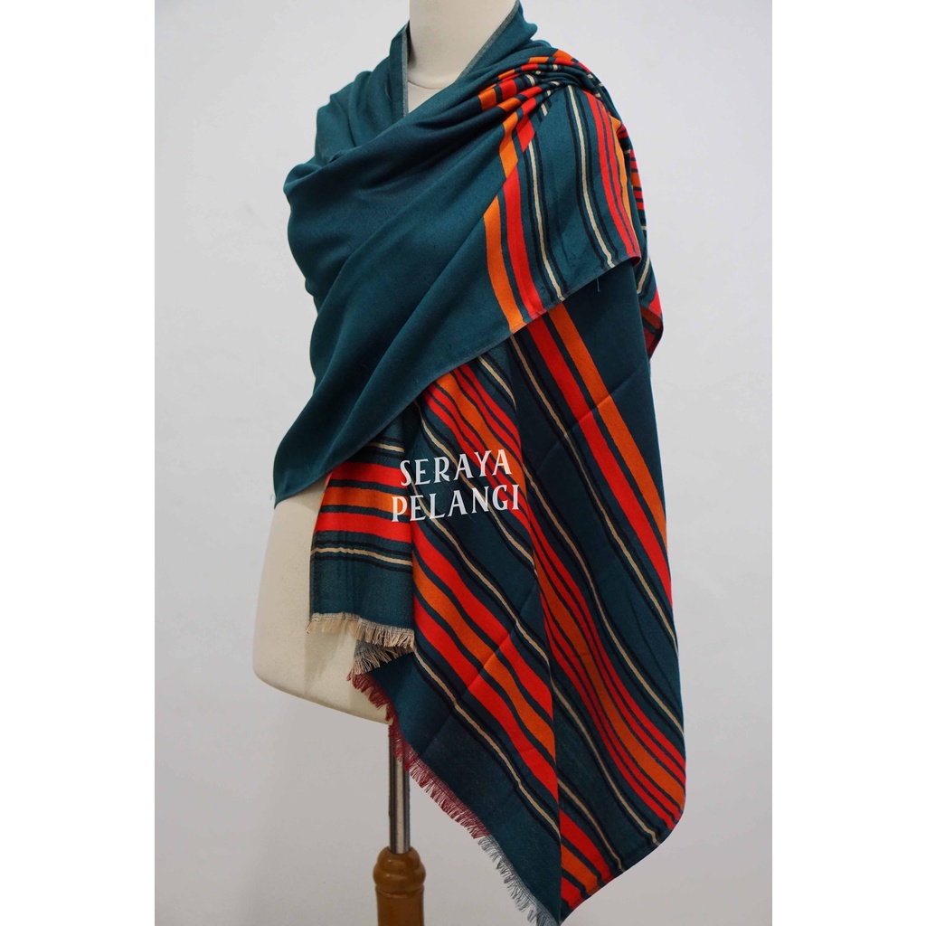 Pashmina Cashmere Motif Garis 01 | Selendang | Scarf | Syal | Shawl | Pasmina Kashmir | Souvenir | Hadiah Ulang Tahun | Birthday Gift | Aksesoris Fashion Wanita Pria | Premium Import Quality | Luxury Scarf | Grosir Murah | Unisex | Wraps