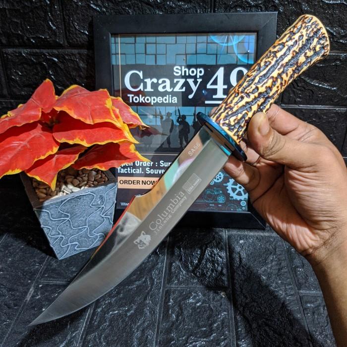 Kit | Pisau Colombia Sa56 / Knife Knive Stainless Outdoor Corak Batang Kayu