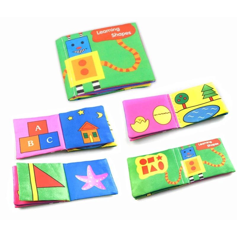 Softbook Buku Bantal Bayi Cloth Book Mini Buku Bayi Buku Anak Softbook Anak Buku Kain Soft Book Baby Book Activity Book Montessori Book