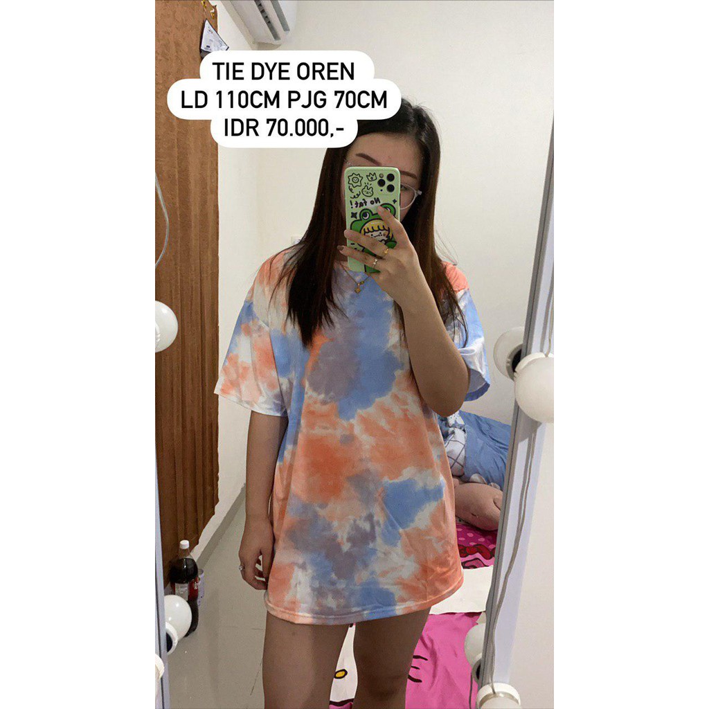 Oversize Tee / Tshirt Wanita Model Longgar Motif Tie Dye