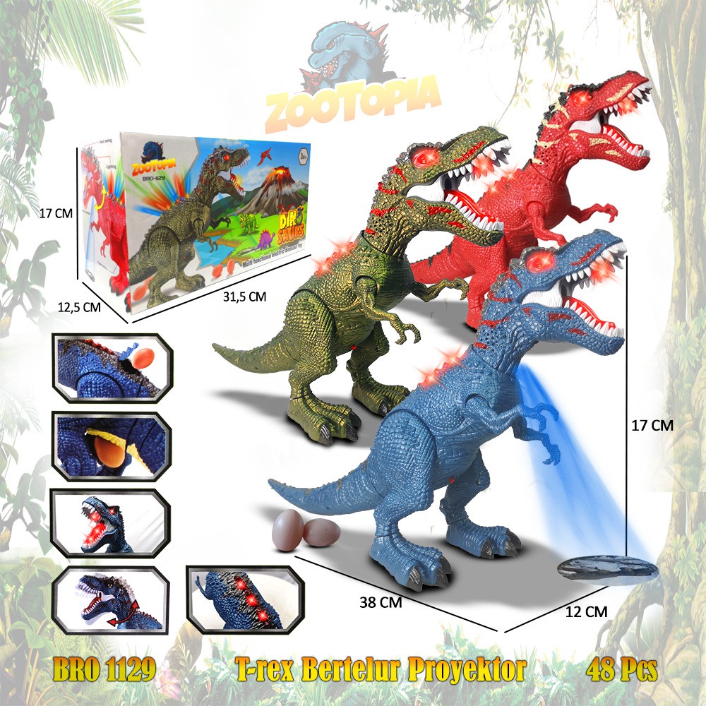 PROMO BRO1129 BRO1013 BRO1122 Trex Mainan Anak Hewan Binatang Dino Dinosaurus Dragon ZOOTOPIA