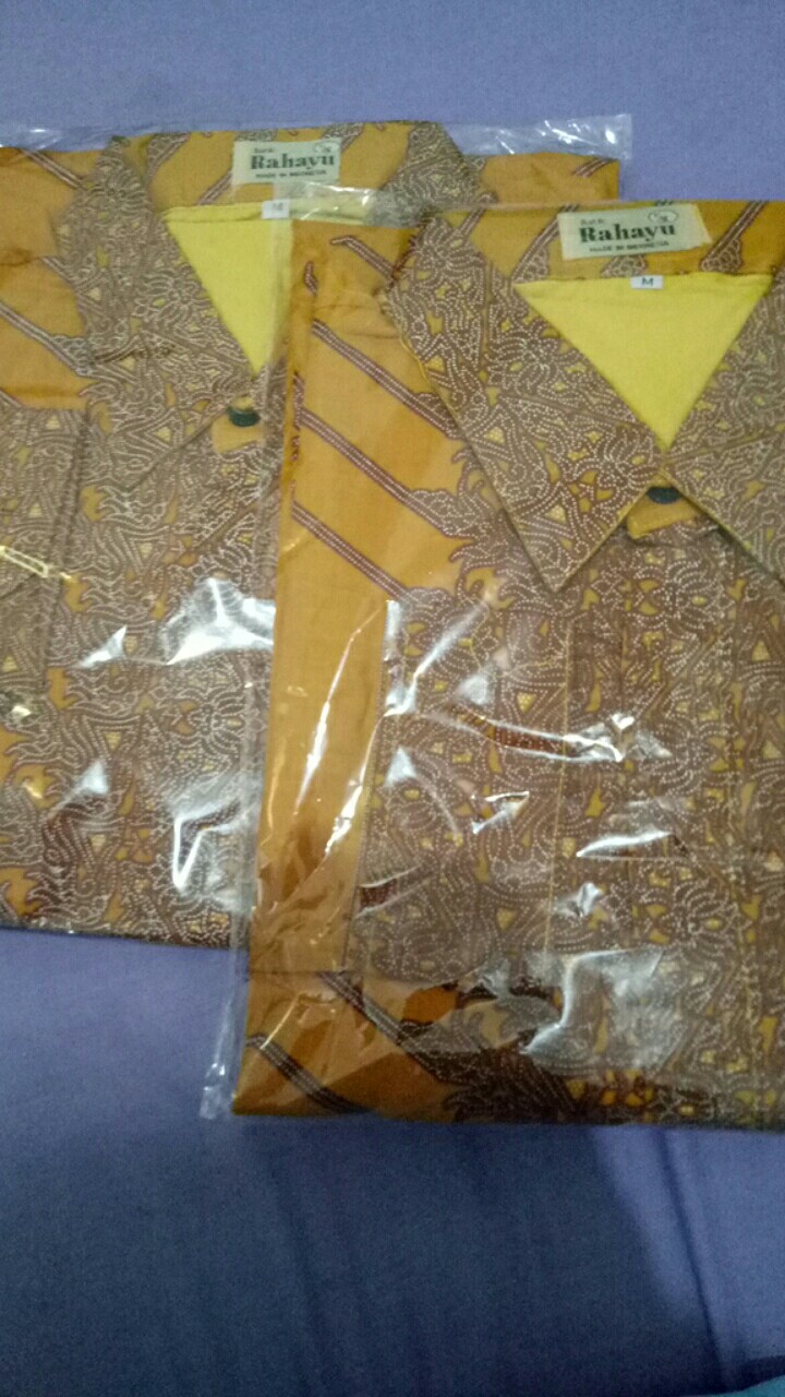 Modang Kuning Kemeja Batik Pria Lengan Panjang Full Furing