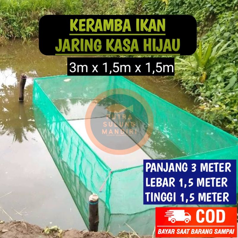K31515 Jaring apung karamba hapa ikan ukuran 3x1,5x1,5 siap pakai