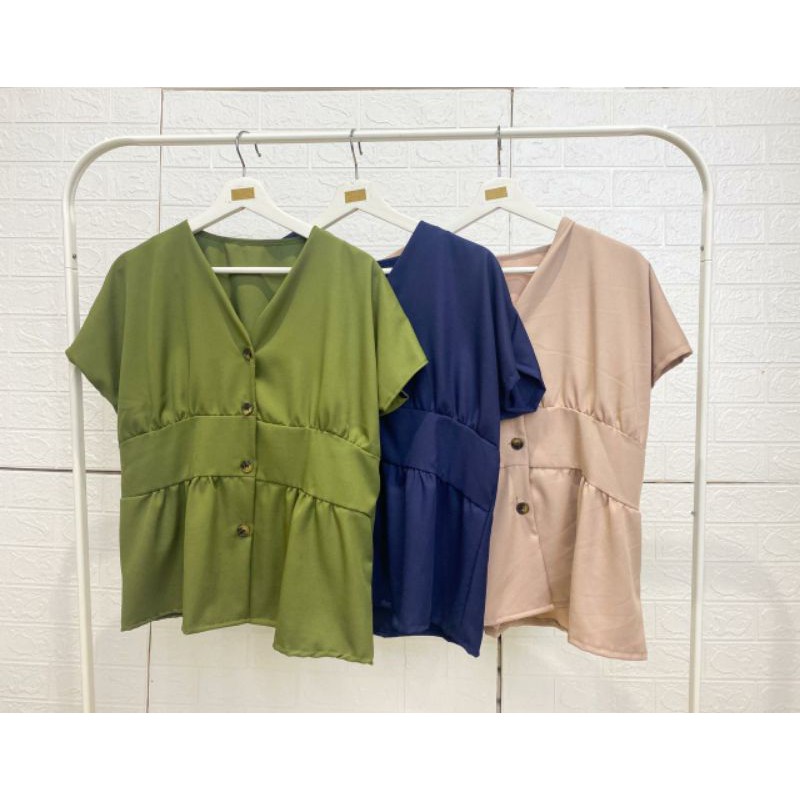 blus wanita lengan pendek
