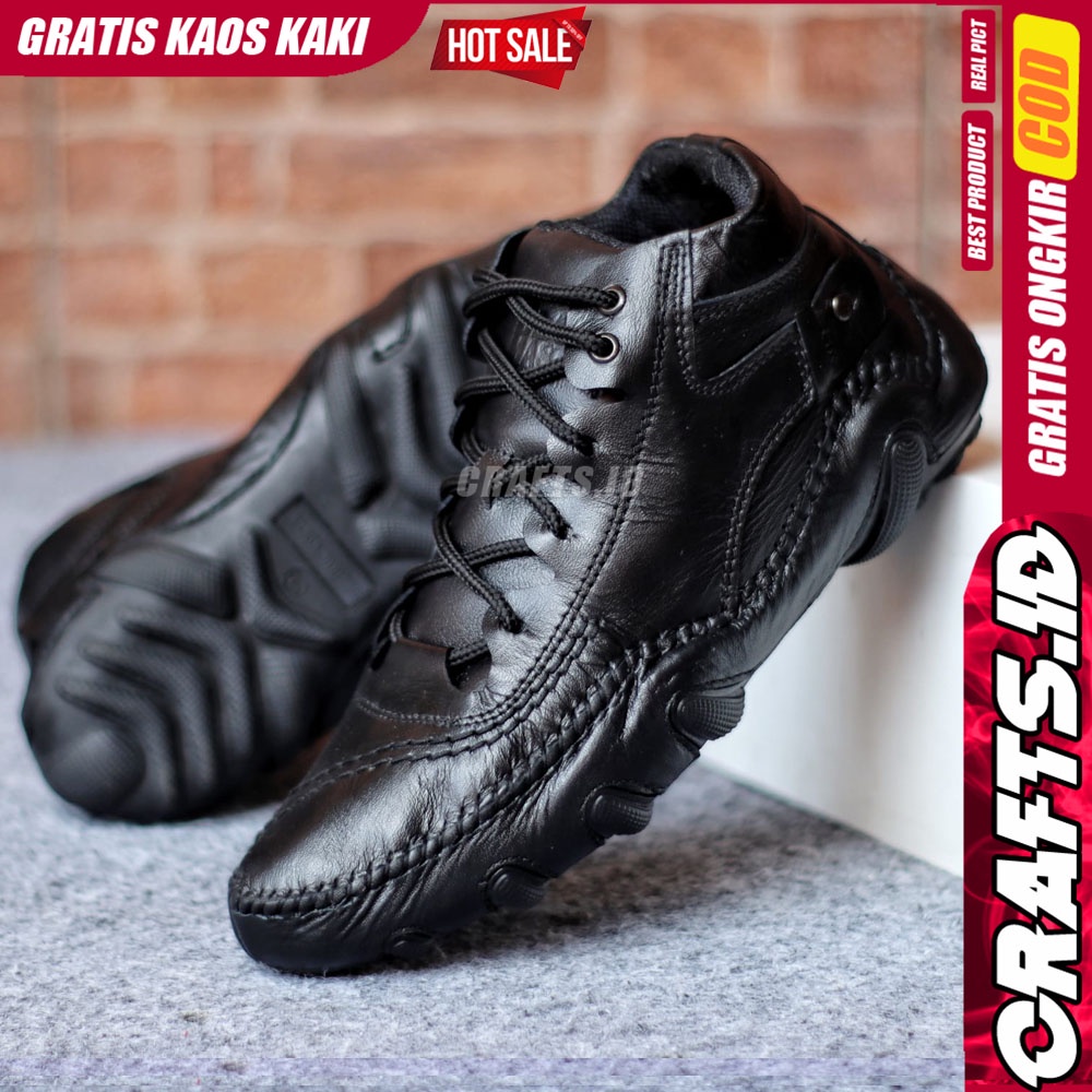 CRAFTS NESTA Sepatu Casual Formal Pantofel Pria Kulit Asli