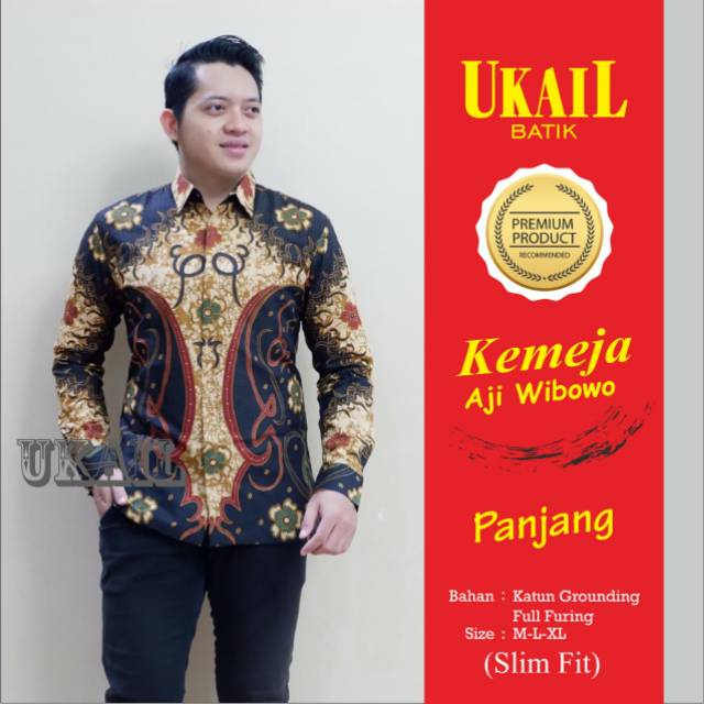 Kemeja Batik Slimfit Lengan Panjang/Batik SlimFit AJI WIBOWO Batik Lapis Furing