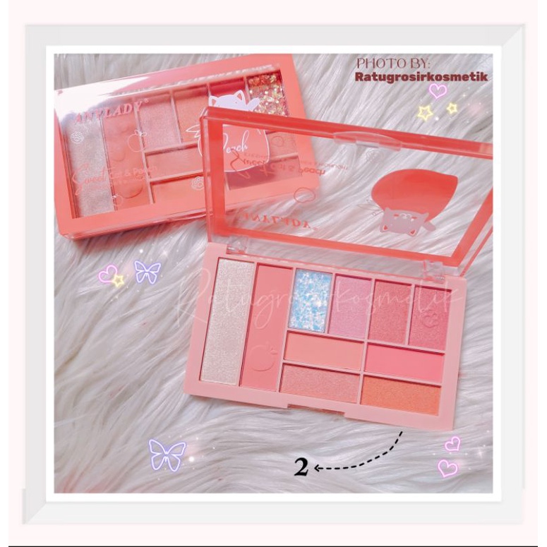 PROMO!!!EYESHADOW &amp; BLUSHER GORGEOUS PRO PALETTE ANYLADY NO.792/PEACH NO.792B