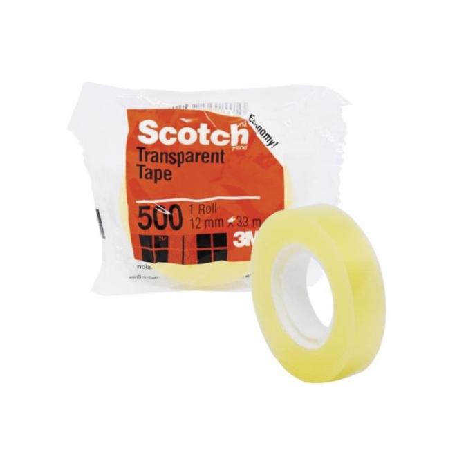 

Scotch 3M Selotip Isolasi Lakban Bening Kecil 500S Transparan 12mmx33M