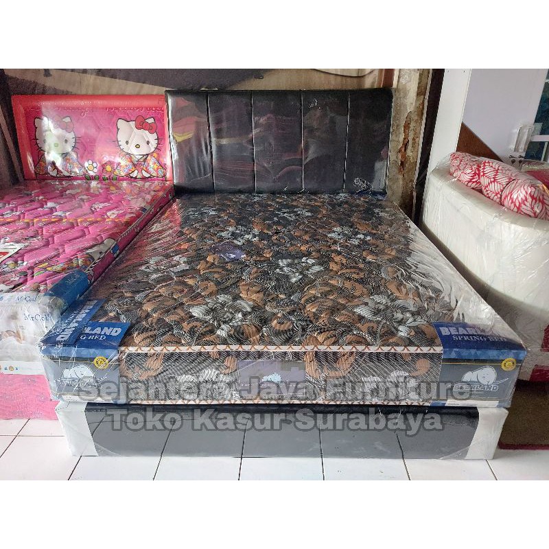 SET Kasur Springbed Bearland Olympic + Divan Sandaran