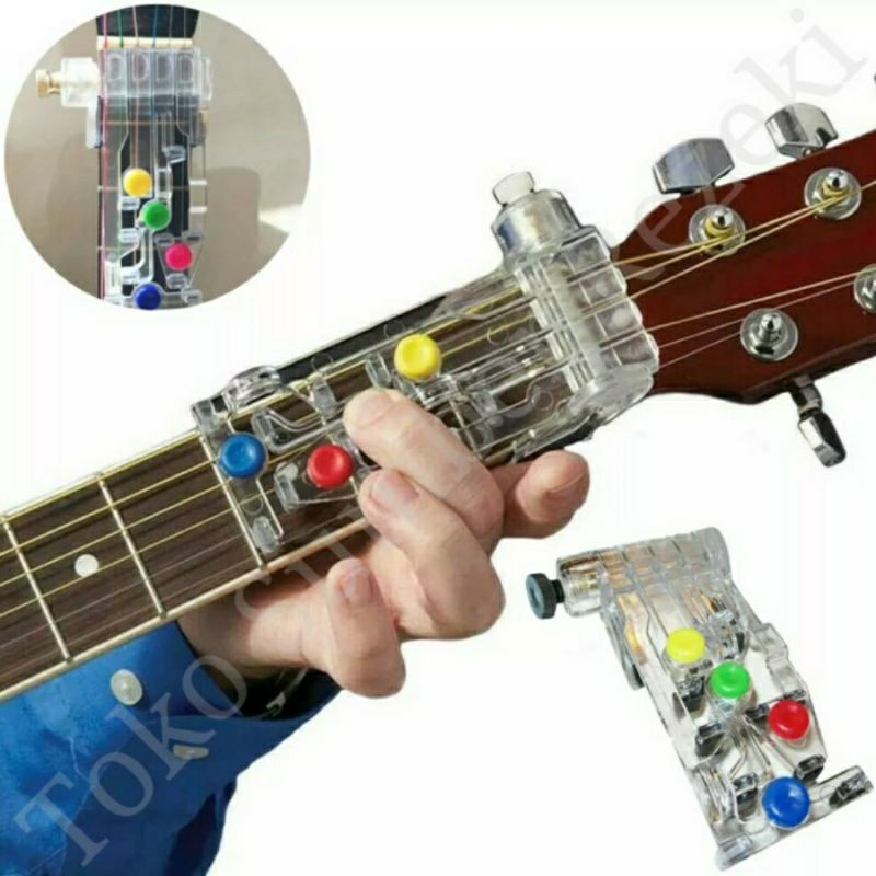 Tunner Alat Bantu Gitar Kunci Senar Adjustable Fred Tune Pemula Guitar Belajar Tombol Chord