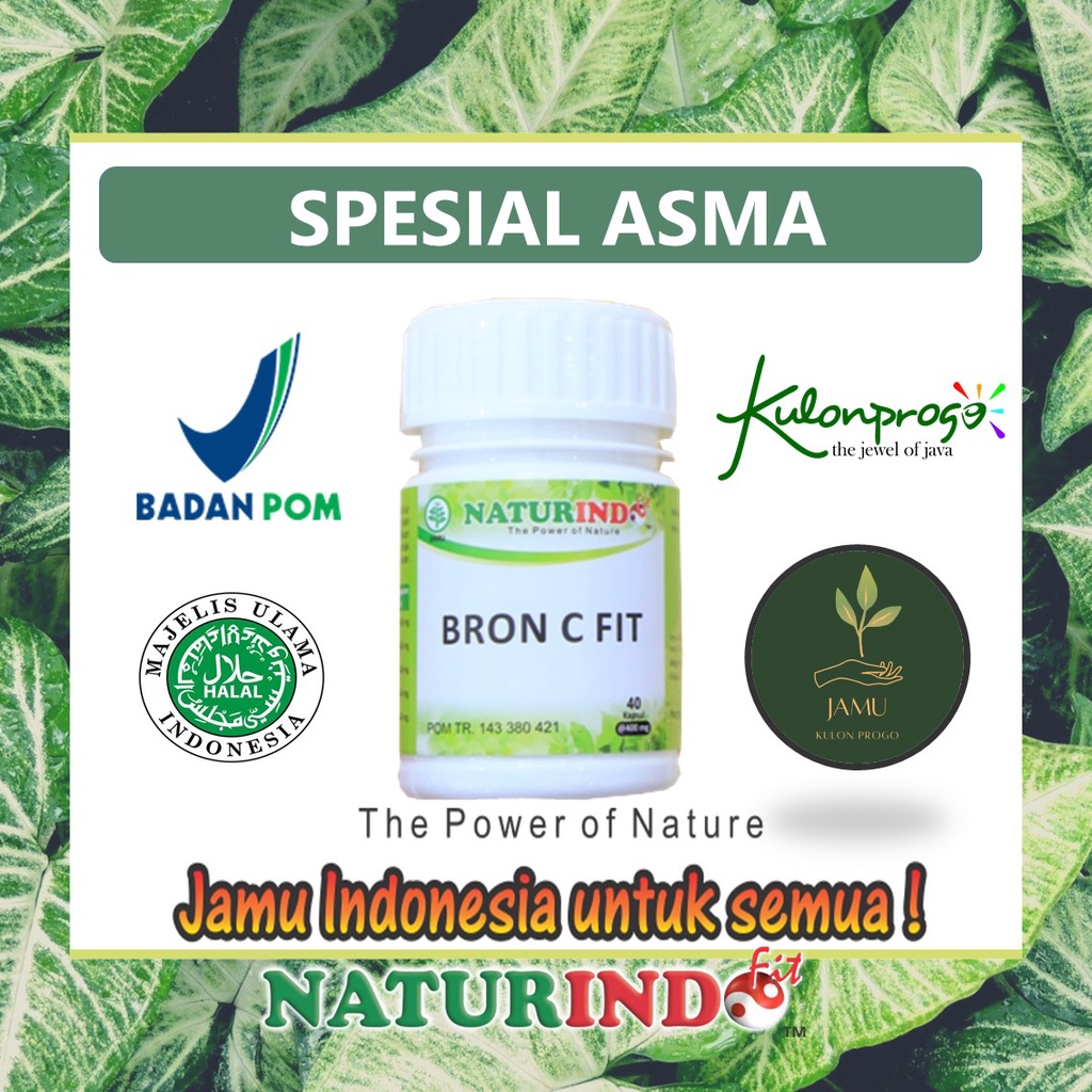 Obat Asma Bengek Sesak Napas Penyempitan Jalan Napas Pelega Pernapasan Spesial Paru Paru Memperlancar Pernapasan Herbal Bpom Bron C Fit Naturindo Fit-3