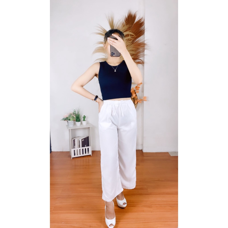 RX Fashion- Yuna Pants / Kulot Armany Pants (Ada Ban Pinggang ) WIDI LEG KULOT - LOOSE CULLOTE / DAILY KULOT ANTI BENGAH JUMBO KULOT  &quot; Gratis Ongkir &quot; -BN