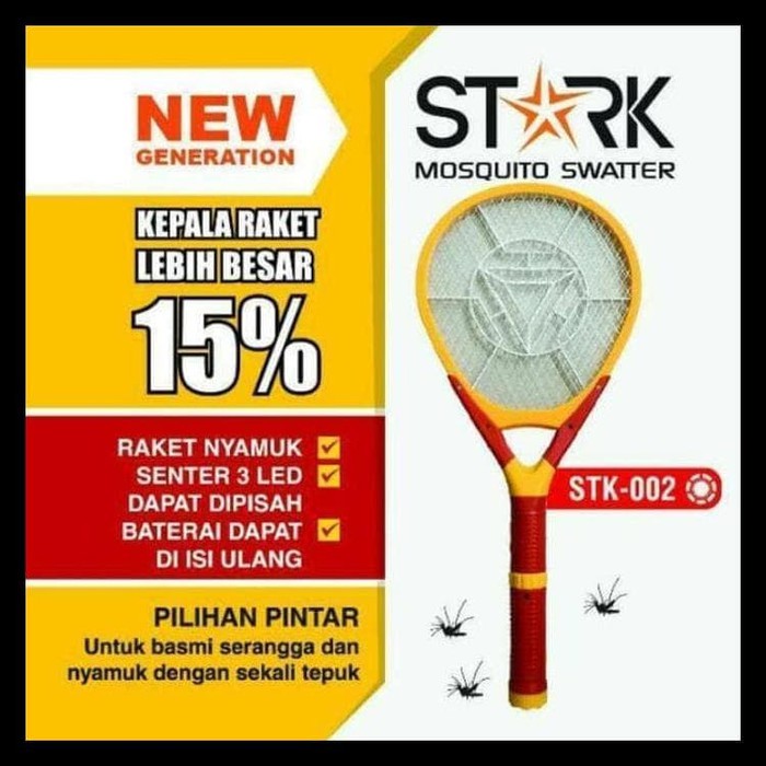 Raket Nyamuk 3 in 1 - STARK STK - 002 ampuh basmi nyamuk