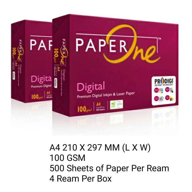 

Kertas HVS PaperOne Digital A4 100gsm