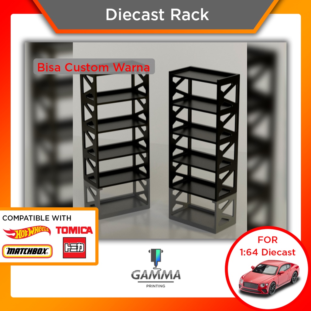 Diecast Rack Shelf Rak Hotwheels Tomica Matchbox Aksesoris 1:64